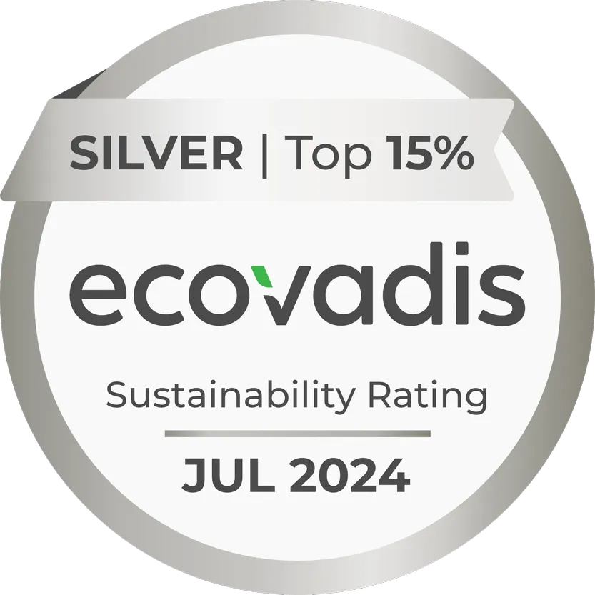 Ellisphere Ecovadis sustainability rating : SILVER - Top 15% - Juillet 2024