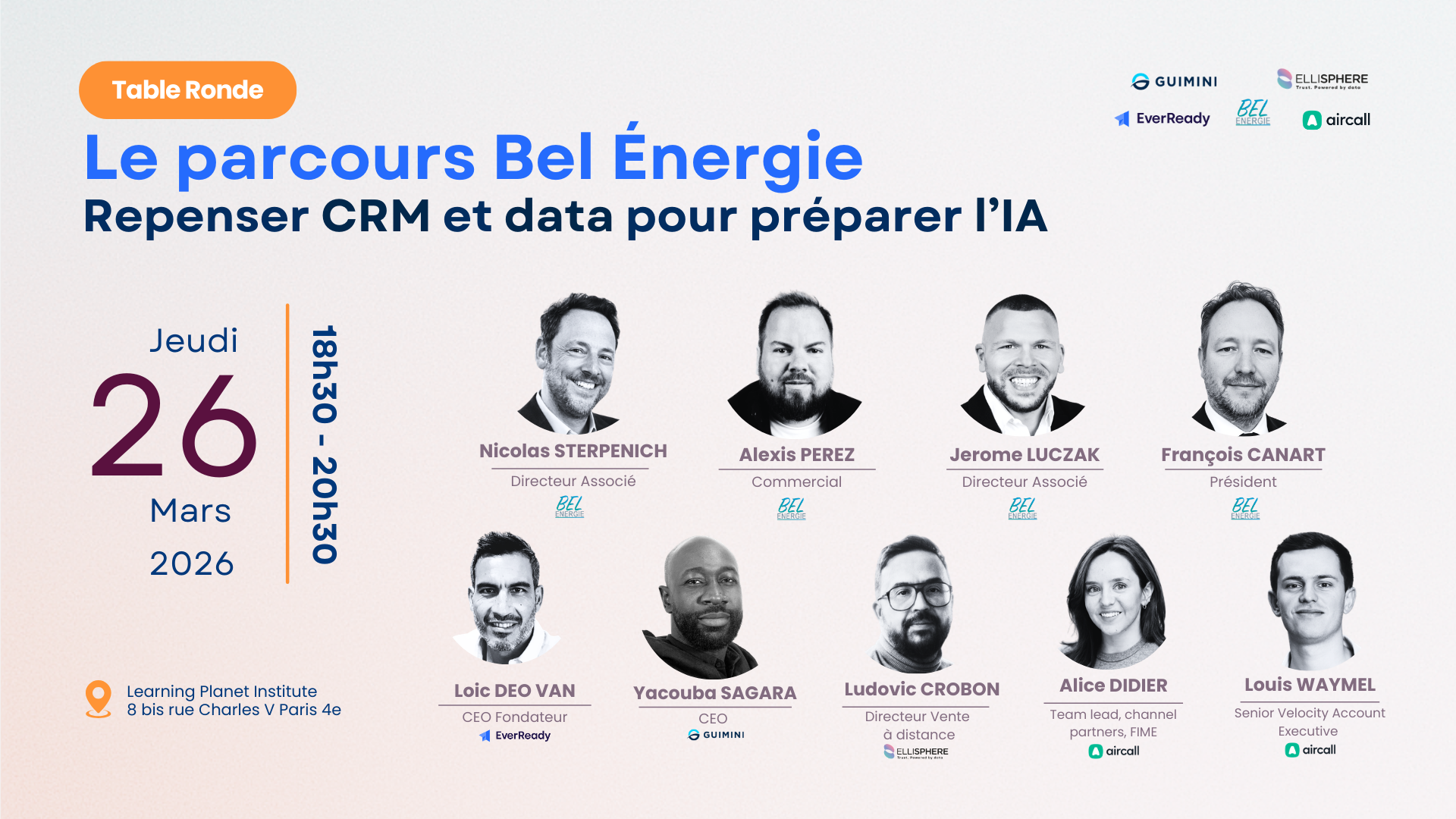 Le parcours Bel Energie - Jeudi 26 mars 2026