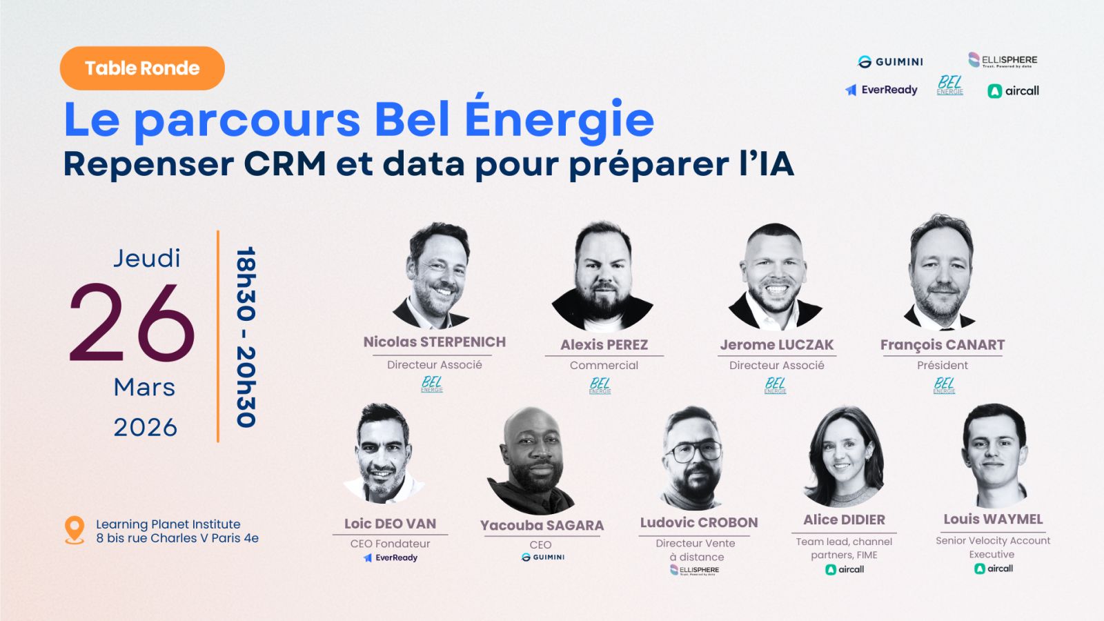 Le parcours Bel Energie - Jeudi 26 mars 2026